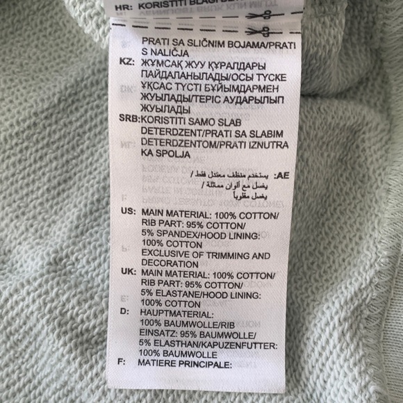 Adidas Mint Green Hoodie with classic white stripes - Picture 5 of 8